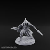 Spear And Shield Lunging Human Spear Warrior Model A Miniature for Dungeons and Dragons, Pathfinder or other TTRPGs