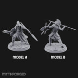 Spear And Shield Lunging Human Spear Warriors Miniature for Dungeons and Dragons, Pathfinder or other TTRPGs