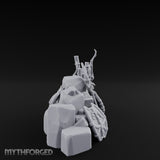Spear-Leaned Shield-Propped Tribal Rock Barricade Scene Miniature for Dungeons and Dragons, Pathfinder or other TTRPGs