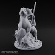 Spear Raised Riding Kobold Raptor Rider Miniature for Dungeons and Dragons, Pathfinder or other TTRPGs