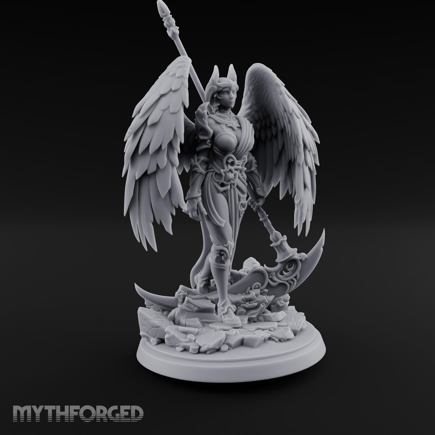 Spear Raised Scythe Trailing Angel Warrior gallery 4