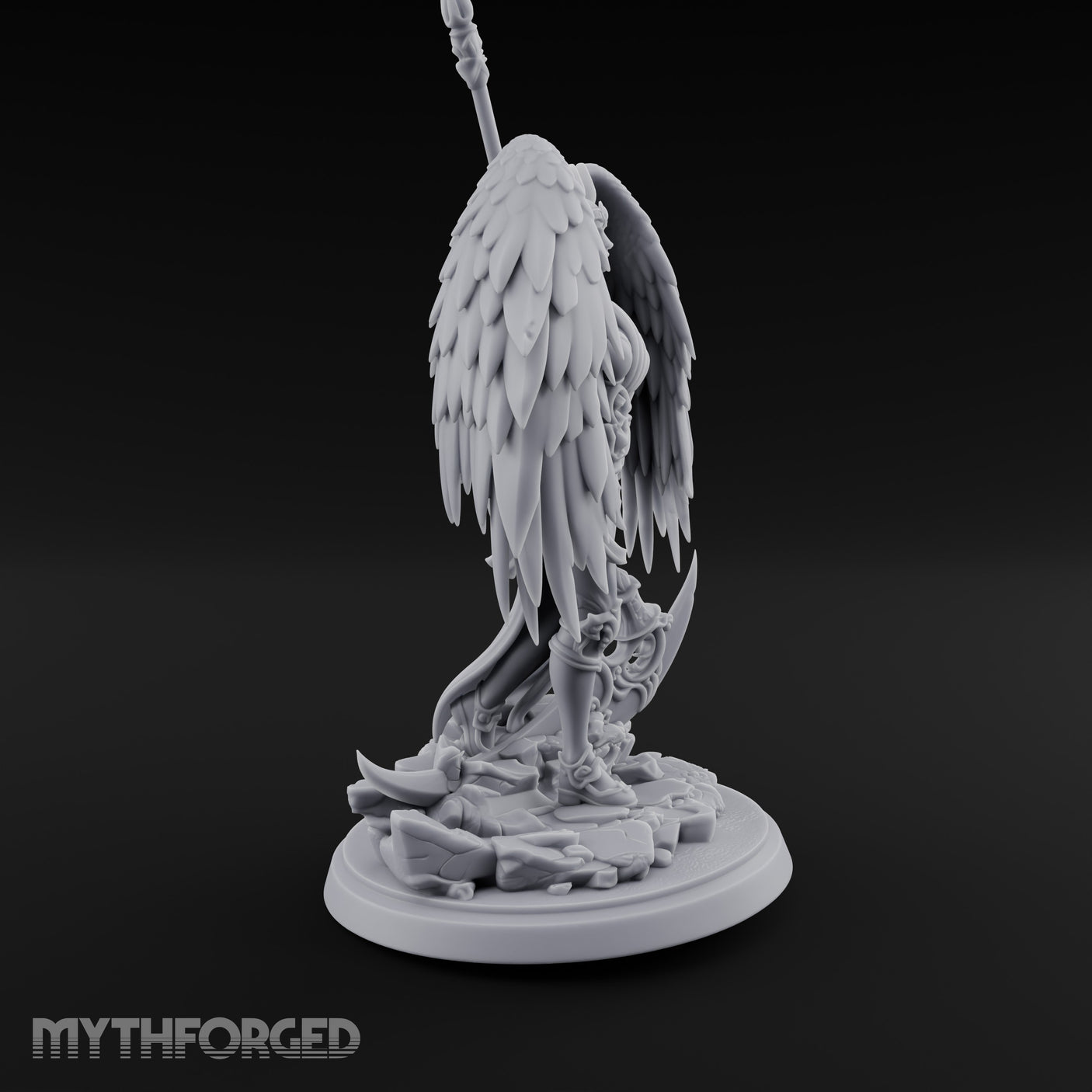 Spear Raised Scythe Trailing Angel Warrior gallery 6