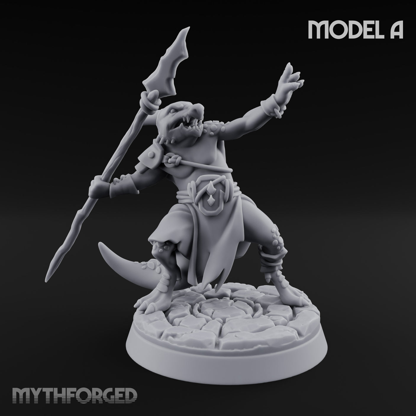 Spear Thrusting Kobold Spear Fighter A Miniature for Dungeons and Dragons, Pathfinder or other TTRPGs