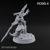 Spear Thrusting Kobold Spear Fighter A Miniature for Dungeons and Dragons, Pathfinder or other TTRPGs
