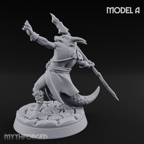 Spear Thrusting Kobold Spear Fighter A Miniature for Dungeons and Dragons, Pathfinder or other TTRPGs