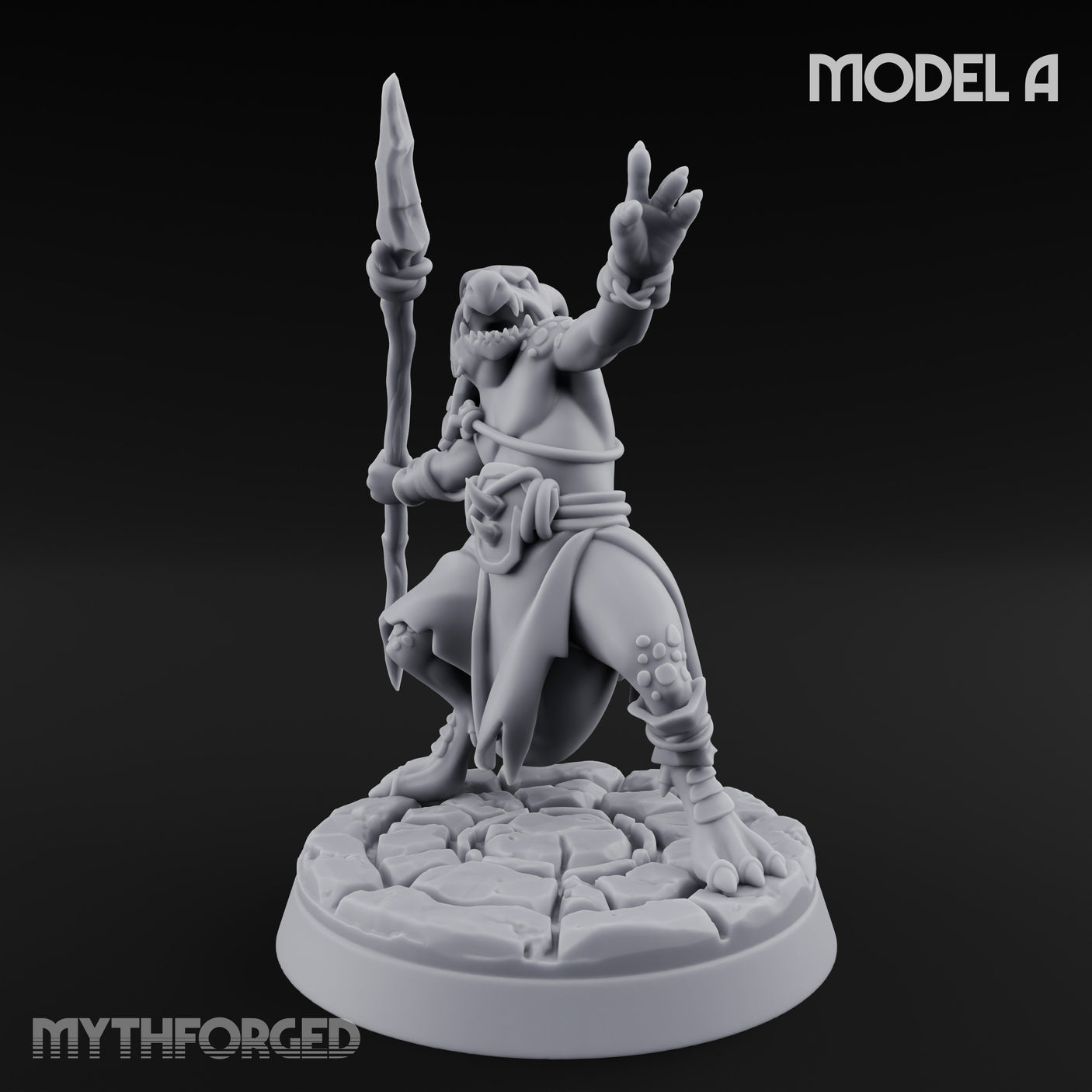 Spear Thrusting Kobold Spear Fighter A Miniature for Dungeons and Dragons, Pathfinder or other TTRPGs