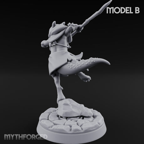 Spear Thrusting Kobold Spear Fighter B Miniature for Dungeons and Dragons, Pathfinder or other TTRPGs