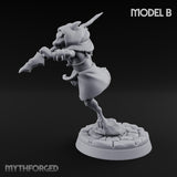 Spear Thrusting Kobold Spear Fighter B Miniature for Dungeons and Dragons, Pathfinder or other TTRPGs