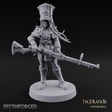 Bayonet Poised Human Soldier Miniature for Dungeons and Dragons, Pathfinder or other TTRPGs