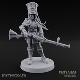 Bayonet Poised Human Soldier Miniature for Dungeons and Dragons, Pathfinder or other TTRPGs