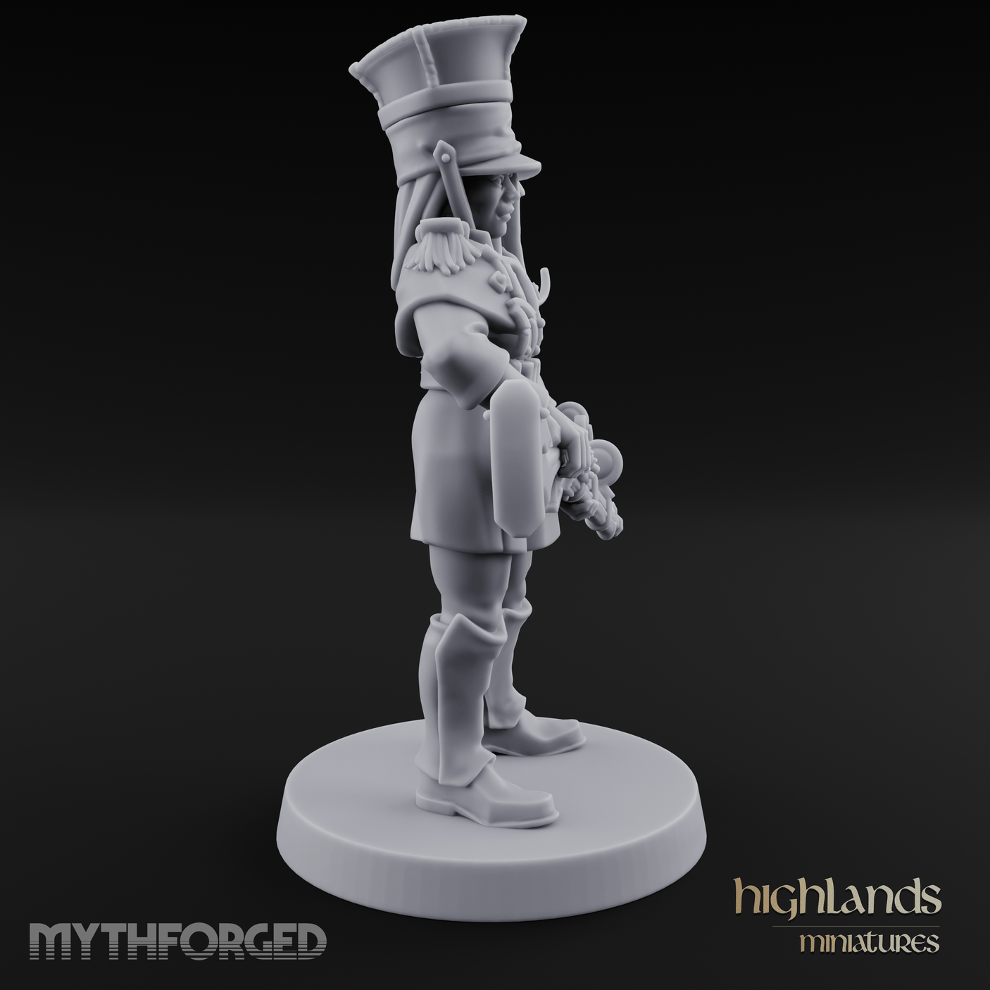 Bayonet Poised Human Soldier Miniature for Dungeons and Dragons, Pathfinder or other TTRPGs