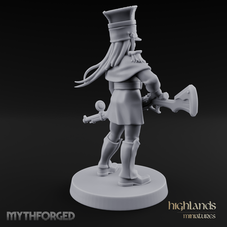 Bayonet Poised Human Soldier Miniature for Dungeons and Dragons, Pathfinder or other TTRPGs