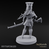 Bayonet Poised Human Soldier Miniature for Dungeons and Dragons, Pathfinder or other TTRPGs