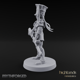 Bayonet Poised Human Soldier Miniature for Dungeons and Dragons, Pathfinder or other TTRPGs