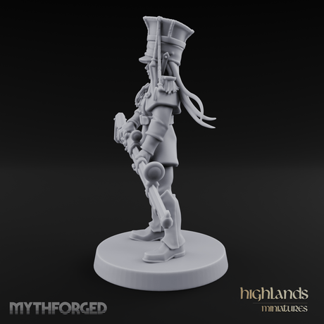 Bayonet Poised Human Soldier Miniature for Dungeons and Dragons, Pathfinder or other TTRPGs