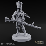 Bayonet Poised Human Soldier Miniature for Dungeons and Dragons, Pathfinder or other TTRPGs