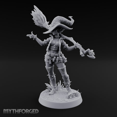 Spell Slinging Human Witch Miniature for Dungeons and Dragons, Pathfinder or other TTRPGs