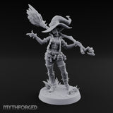 Spell Slinging Human Witch Miniature for Dungeons and Dragons, Pathfinder or other TTRPGs