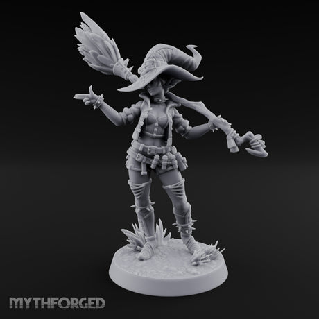 Spell Slinging Human Witch Miniature for Dungeons and Dragons, Pathfinder or other TTRPGs