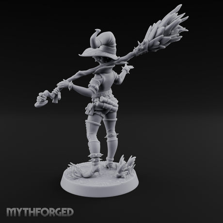 Spell Slinging Human Witch Miniature for Dungeons and Dragons, Pathfinder or other TTRPGs