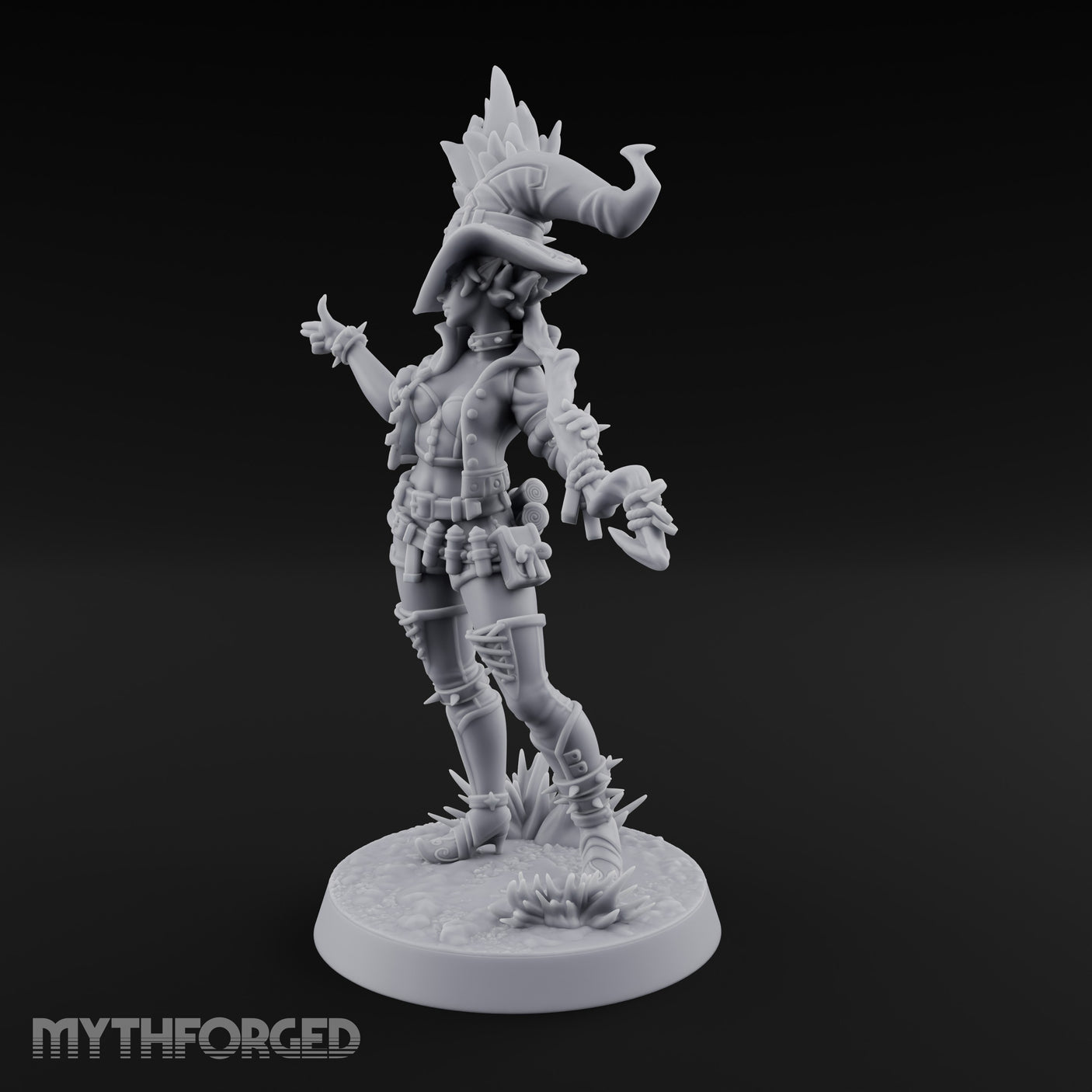 Spell Slinging Human Witch Miniature for Dungeons and Dragons, Pathfinder or other TTRPGs