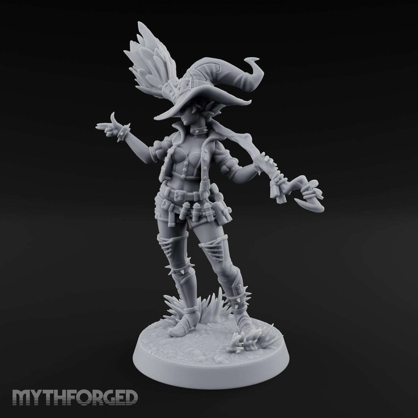 Spell Slinging Human Witch Miniature for Dungeons and Dragons, Pathfinder or other TTRPGs
