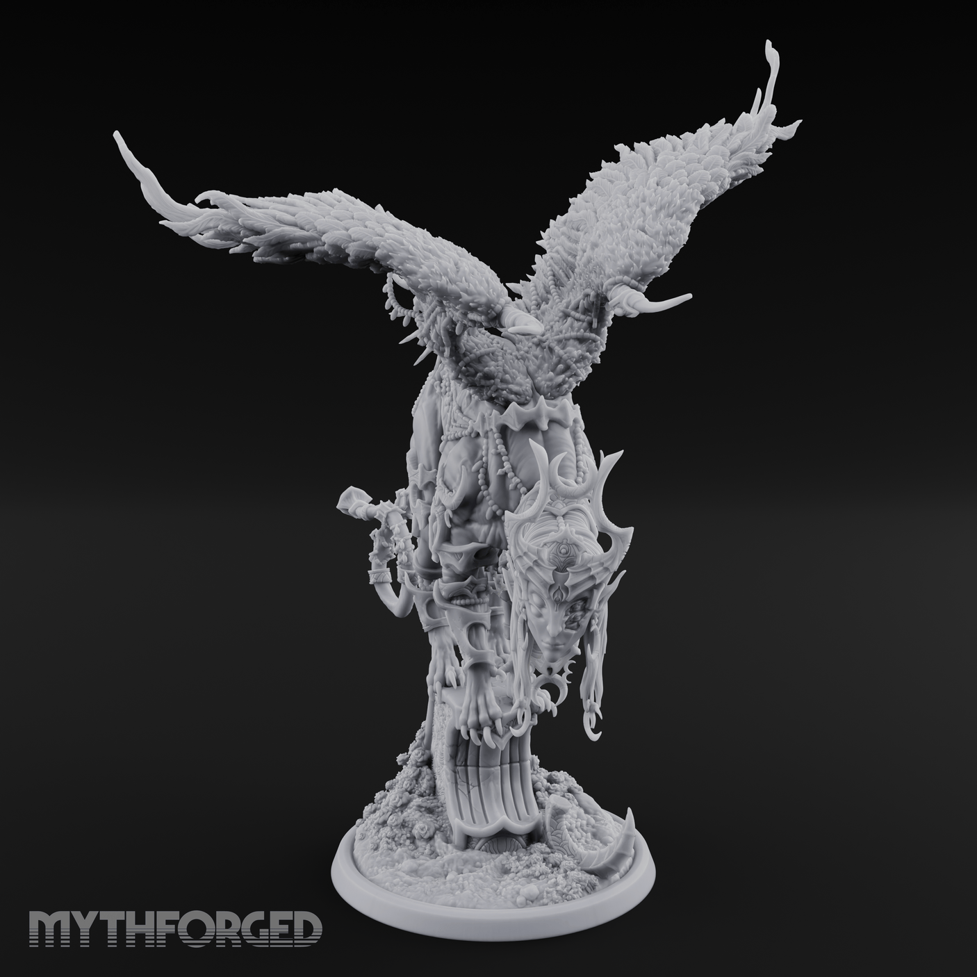 Wings Spread Wide Sphinx Ancient Guardian Miniature for Dungeons and Dragons, Pathfinder or other TTRPGs