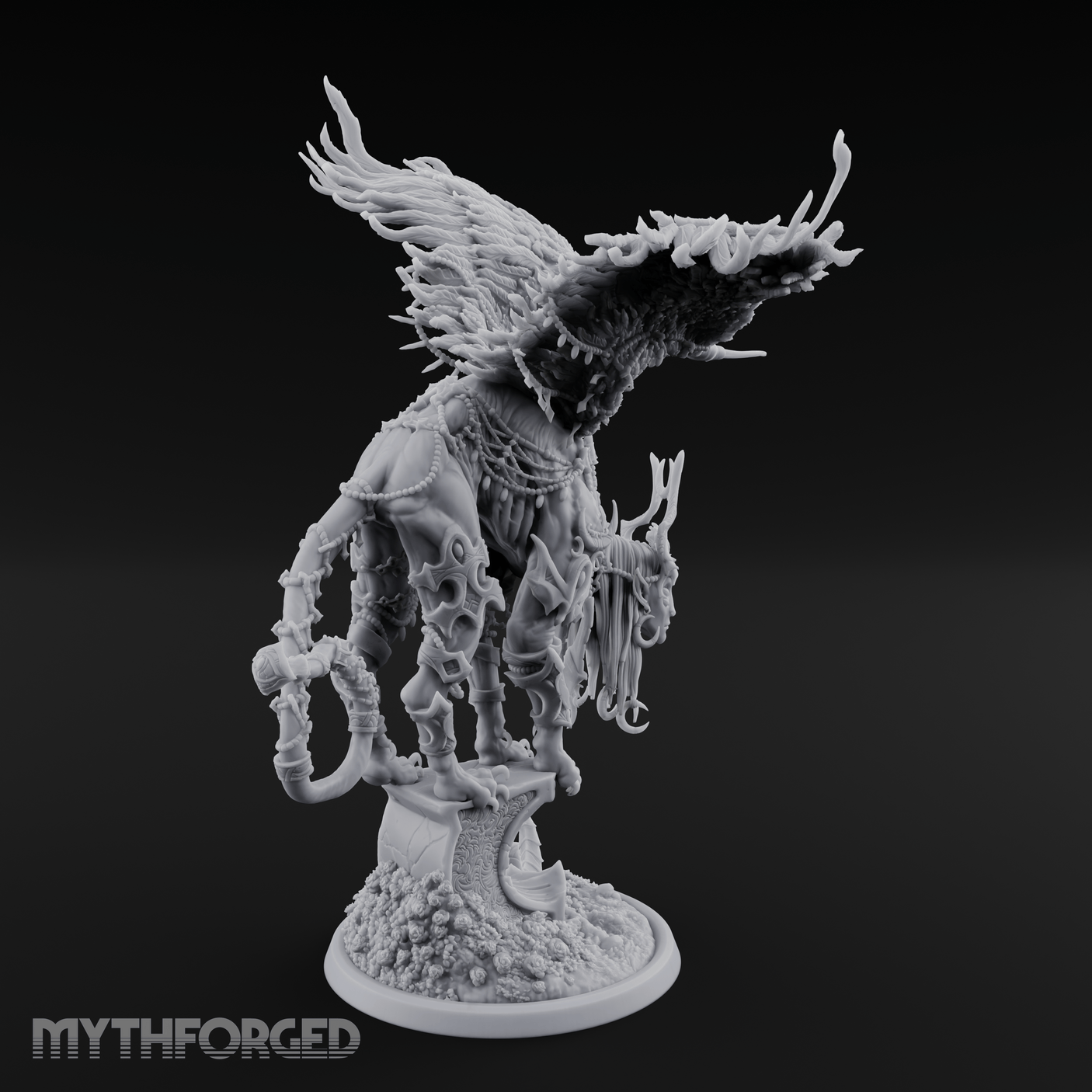 Wings Spread Wide Sphinx Ancient Guardian Miniature for Dungeons and Dragons, Pathfinder or other TTRPGs