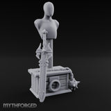 Spike-Bladed Mace-Rested Armory Mannequin Weapon Display