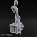 Spike-Bladed Mace-Rested Armory Mannequin Weapon Display gallery 2
