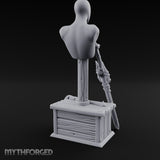 Spike-Bladed Mace-Rested Armory Mannequin Weapon Display gallery 4