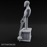 Spike-Bladed Mace-Rested Armory Mannequin Weapon Display gallery 6