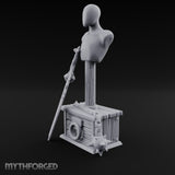 Spike-Bladed Mace-Rested Armory Mannequin Weapon Display gallery 7