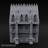 Spike-Crowned Gothic-Arched Cathedral Manor Miniature for Dungeons and Dragons, Pathfinder or other TTRPGs