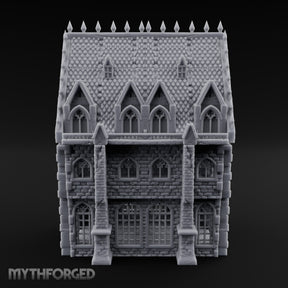 Spike-Crowned Gothic-Arched Cathedral Manor Miniature for Dungeons and Dragons, Pathfinder or other TTRPGs