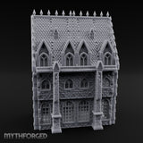 Spike-Crowned Gothic-Arched Cathedral Manor Miniature for Dungeons and Dragons, Pathfinder or other TTRPGs