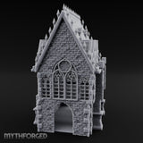 Spike-Crowned Gothic-Arched Cathedral Manor Miniature for Dungeons and Dragons, Pathfinder or other TTRPGs