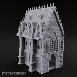 Spike-Crowned Gothic-Arched Cathedral Manor Miniature for Dungeons and Dragons, Pathfinder or other TTRPGs