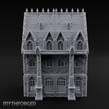 Spike-Crowned Gothic-Arched Cathedral Manor Miniature for Dungeons and Dragons, Pathfinder or other TTRPGs