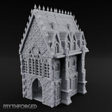 Spike-Crowned Gothic-Arched Cathedral Manor Miniature for Dungeons and Dragons, Pathfinder or other TTRPGs