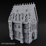 Spike-Crowned Gothic-Arched Cathedral Manor Miniature for Dungeons and Dragons, Pathfinder or other TTRPGs