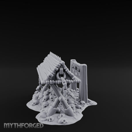 Spike-Crowned Skull-Heaped Spanish Donkey Torture Bench Miniature for Dungeons and Dragons, Pathfinder or other TTRPGs