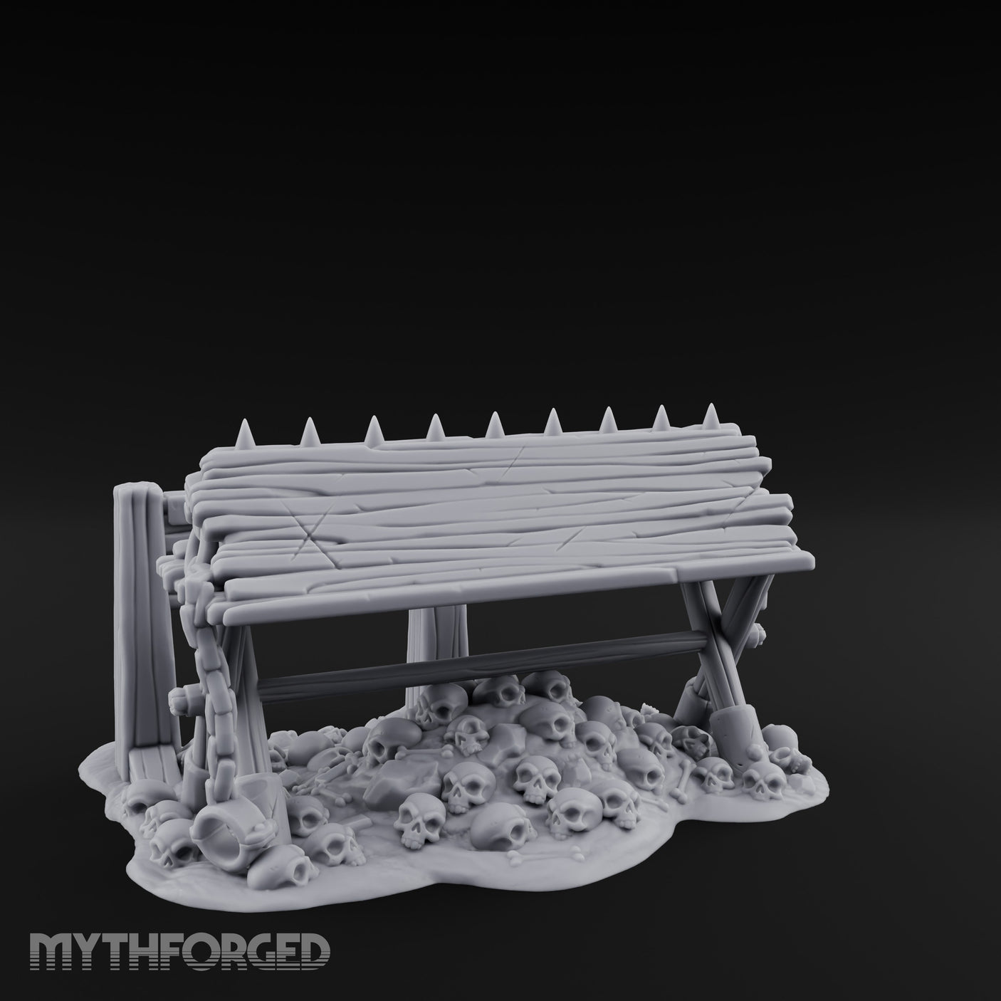 Spike-Crowned Skull-Heaped Spanish Donkey Torture Bench gallery 5