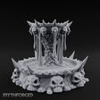 Spike-Crowned Skull-Ringed Necromantic Fountain Miniature for Dungeons and Dragons, Pathfinder or other TTRPGs