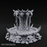 Spike-Crowned Skull-Ringed Necromantic Fountain Miniature for Dungeons and Dragons, Pathfinder or other TTRPGs