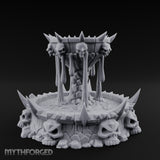 Spike-Crowned Skull-Ringed Necromantic Fountain Miniature for Dungeons and Dragons, Pathfinder or other TTRPGs