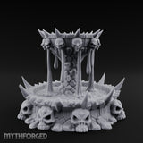 Spike-Crowned Skull-Ringed Necromantic Fountain Miniature for Dungeons and Dragons, Pathfinder or other TTRPGs