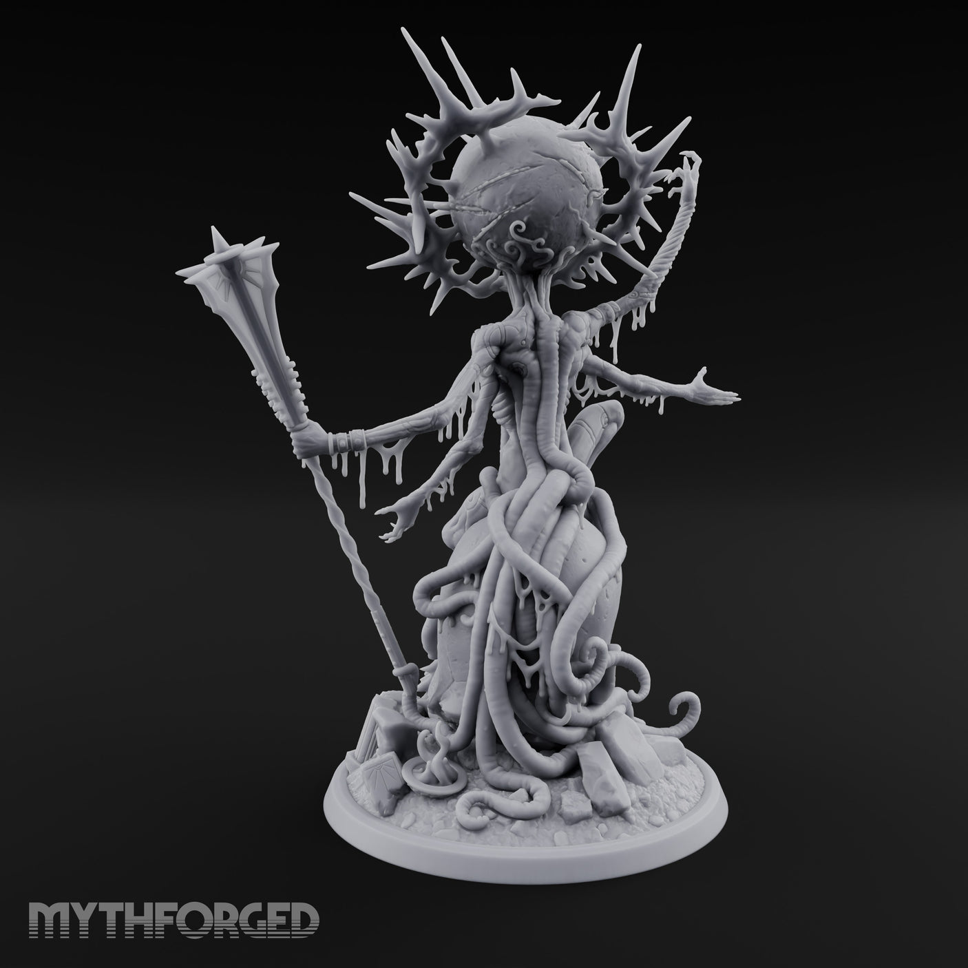 Spike Headed Staff Wielding Demon Witch gallery 10