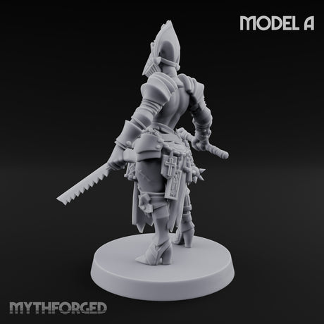 Spike Helmed Mace Swinging Anointed Warrior A Miniature for Dungeons and Dragons, Pathfinder or other TTRPGs