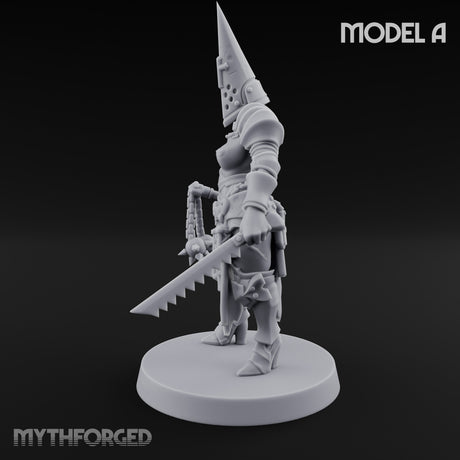Spike Helmed Mace Swinging Anointed Warrior A Miniature for Dungeons and Dragons, Pathfinder or other TTRPGs